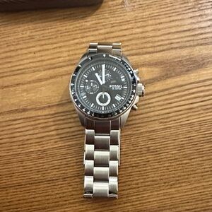 Fossil Silver Chronograph Watch